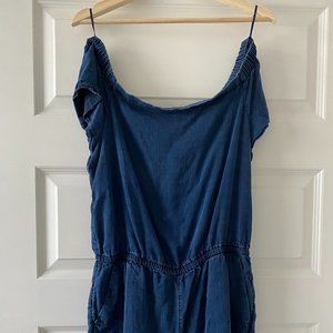 Banana Republic Off-Shoulder Chambray Romper